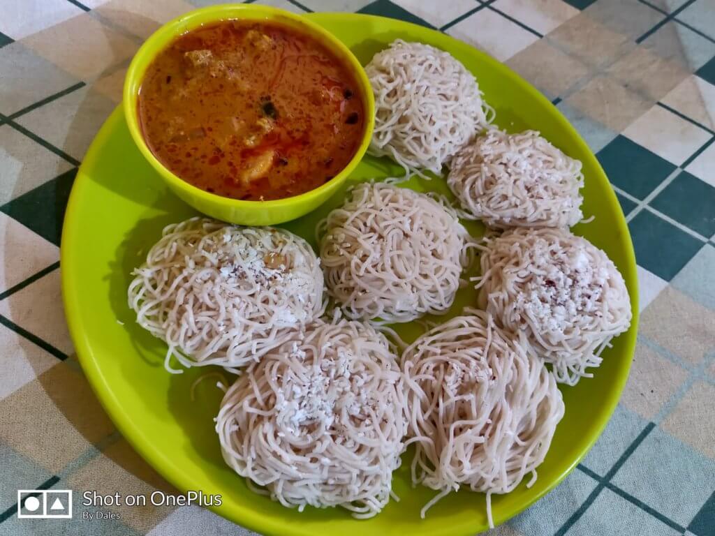 south indian chicken curry and idiappam by cafe idli bhugaon pune 